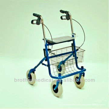 De lujo de 4 ruedas Bariatric Rollator-Azul